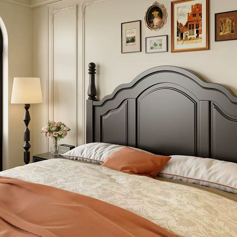 Solid Wood Bed Contemporary Design Home Master Bedroom Double King Queen Size Bed