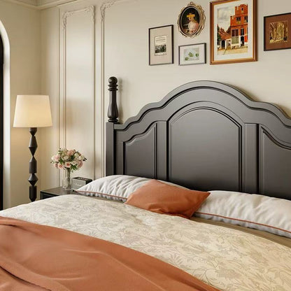 Solid Wood Bed Contemporary Design Home Master Bedroom Double King Queen Size Bed