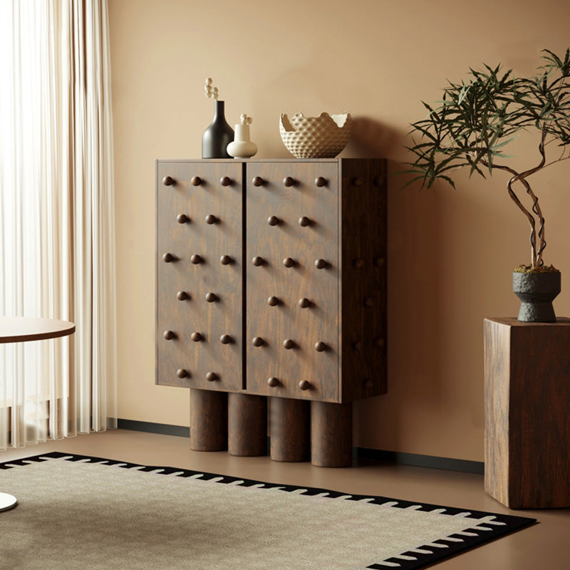 Modern Artistic Sideboard Abstract Wood Cupboard Entryway shoe cabinet