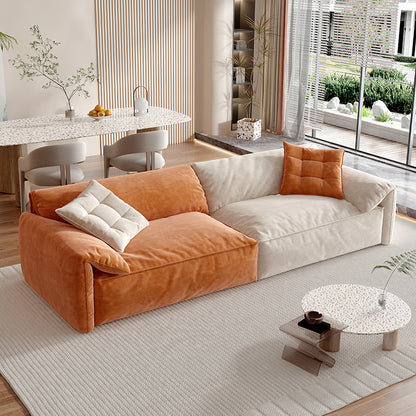 3-Seater Living Room Sofa Set Fabric Couch with Latex Sponges Sofa