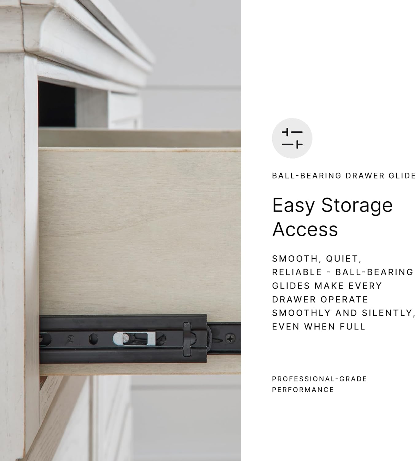 Signature Design by Ashley Wildenauer Farmhouse 2-Drawer Lift-Top Coffee Table with 2 Storage Bins Under Top and Casters, Light Brown & Black