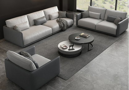 Fabric Modular Sectional Three Four Person Sofa Set