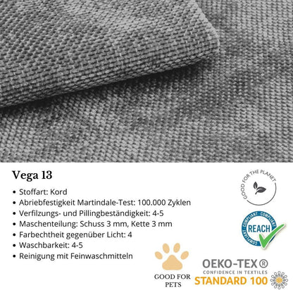 VOLARE Grau 3-Sitzer - Modernes Wohnzimmer mit Metallbeinen, Weiche Polsterung, Breite 220 cm, Höhe 83 cm, Tiefe 98 cm, Ohne Schlaffunktion