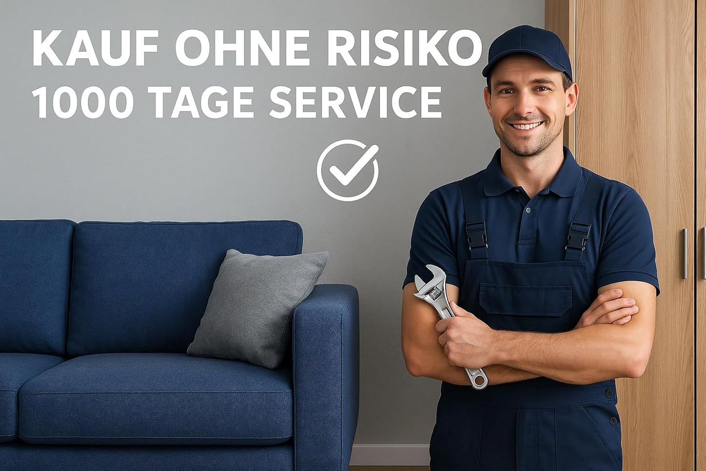 A&J MöbelLand GmbH Benito Upholstered Set 3-Seater Sofa + 2 Armchairs - Living Room Set, Modern Design, Bonell Spring Core, Durable Quality, Cover in Grey