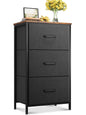 AODK Dresser for Bedroom Nightstand Small Dressers Chest of Drawers End Table for Living Room, Closet Dresser with 3 Storage Drawers Organizer Clothes, Black