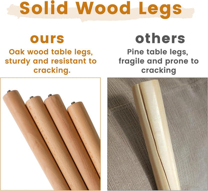 Coffee Table Low Table with Solid Wood Legs, Small Oval Coffee Table Side Table, Floor Table Desk for Sitting on The Floor, Storage and Living Room Furniture for Office Apartment Home, Natural