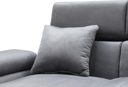 Ecksofa OTTO, Eckcouch mit Schlaffunktion, Federkern, Verstellbare Kopfstützen, Einfacher Klappmechanismus, Bettfunktion, Zusätzlicher Stauraum, Plüsch Anthrazit, Links