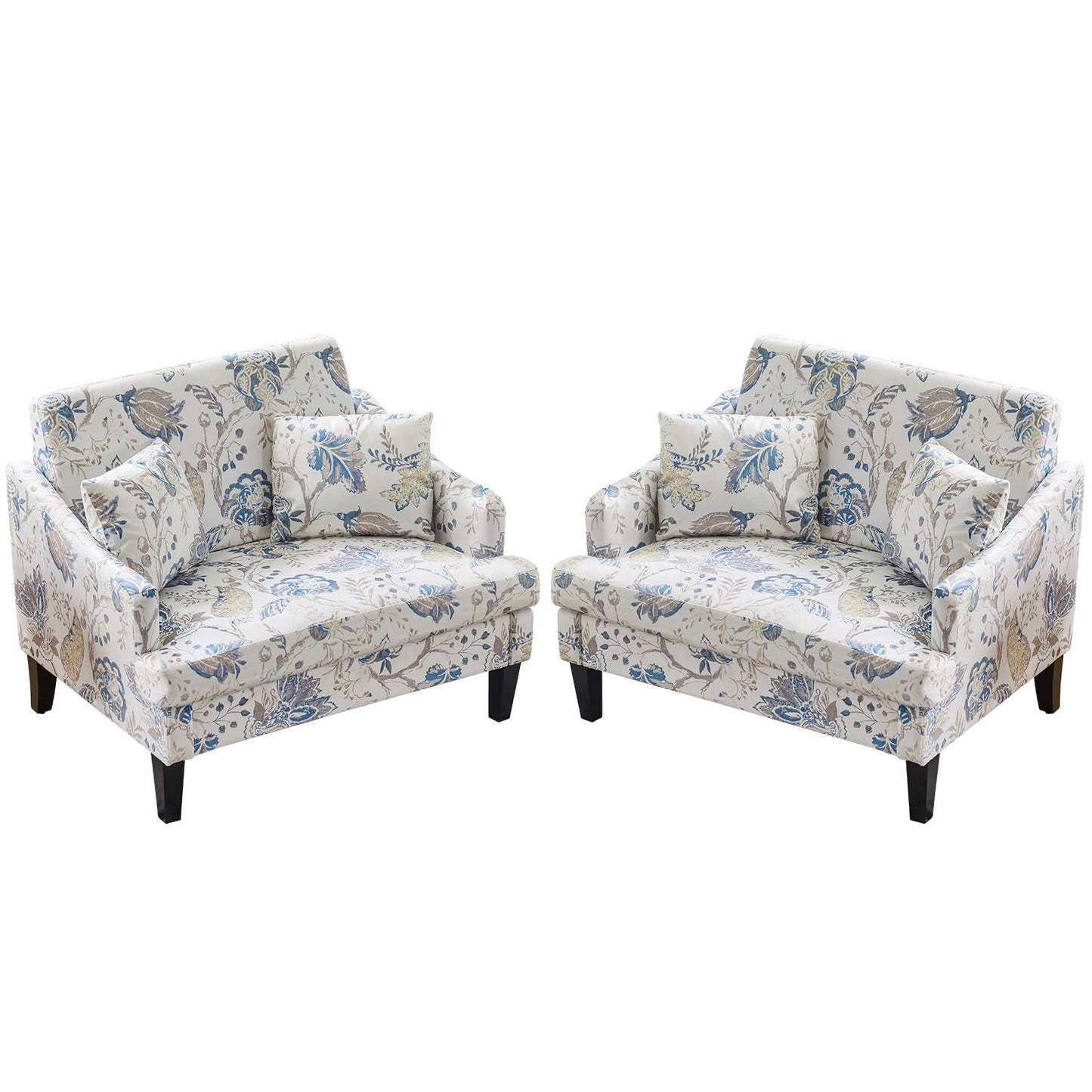 Bezseller Oversized Accent Chair, 33.5'' Wide Seat Comfy Armchair with 2 Pillows, Upholstered Big Reading Chair, Modern Single Sofa Chair for Living Room Bedroom Apartment Office, Beige