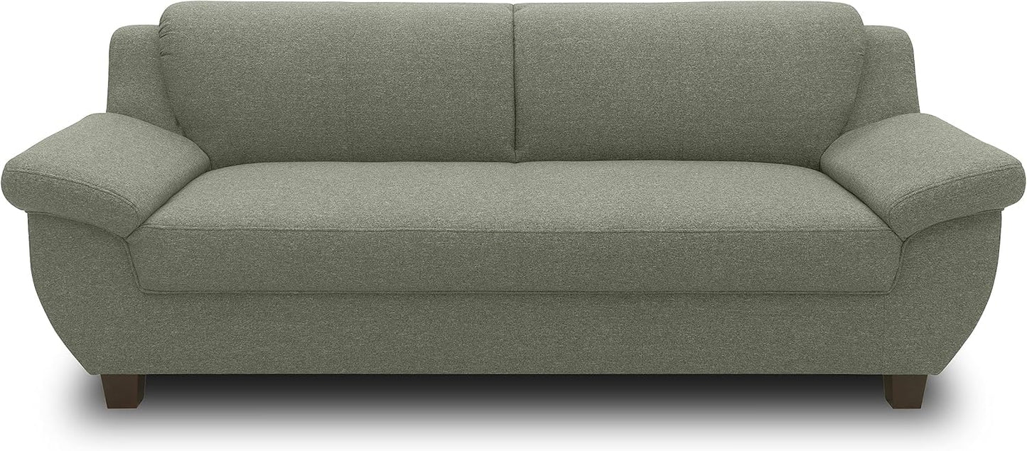DOMO. collection Panama 3 Seater Sofa 3-Seater Couch Set 3-2-1 Taupe 207 cm