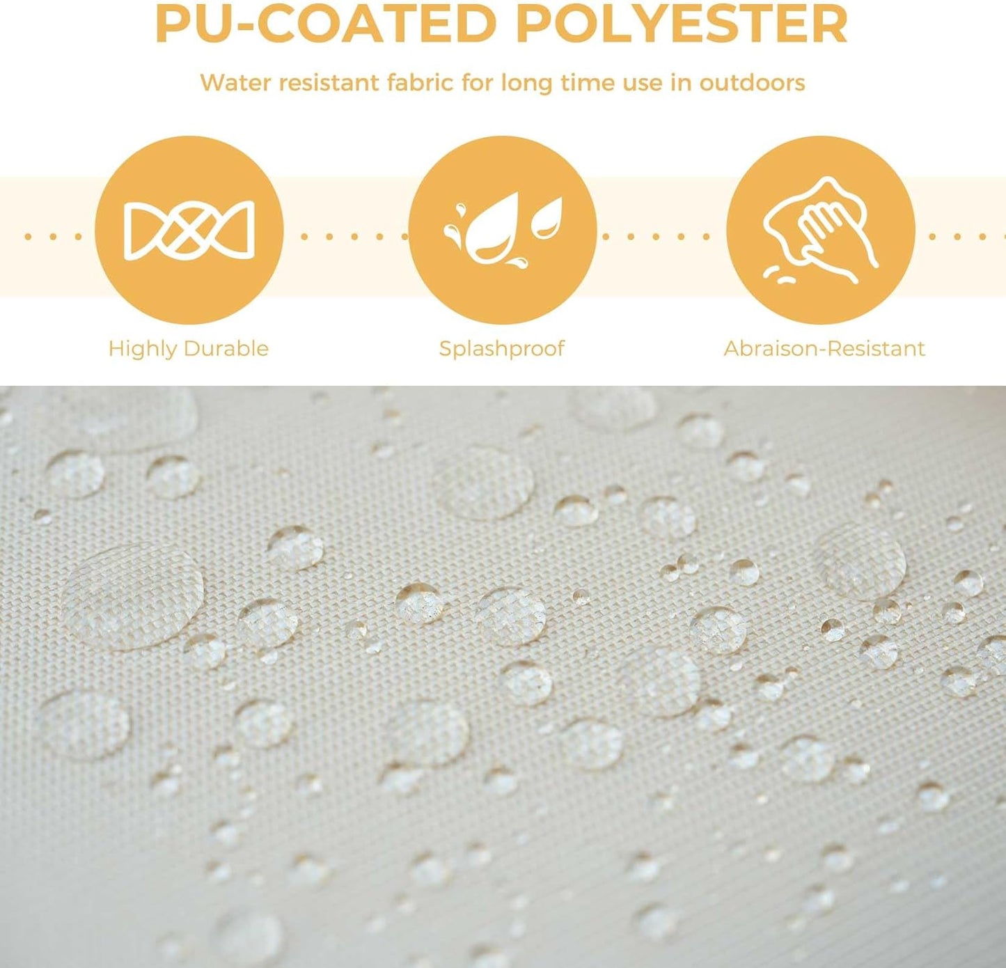 Grand patio 7-Piece Wicker Patio Furniture Set, Boho Outdoor Conversation Set Sectional Sofa with Water Resistant Thick Cushions and Coffee Table, Cream