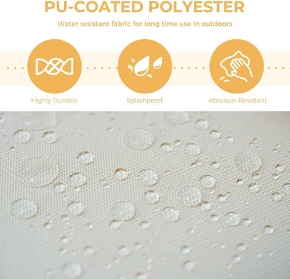 Grand patio 7-Piece Wicker Patio Furniture Set, Boho Outdoor Conversation Set Sectional Sofa with Water Resistant Thick Cushions and Coffee Table, Cream