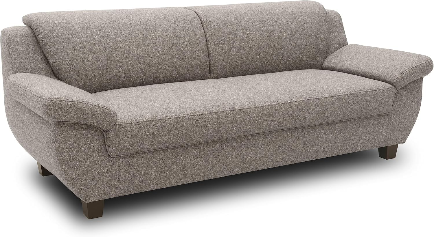 DOMO. collection Panama 3 Seater Sofa 3-Seater Couch Set 3-2-1 Taupe 207 cm
