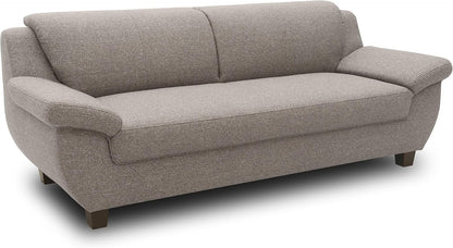 DOMO. collection Panama 3 Seater Sofa 3-Seater Couch Set 3-2-1 Taupe 207 cm