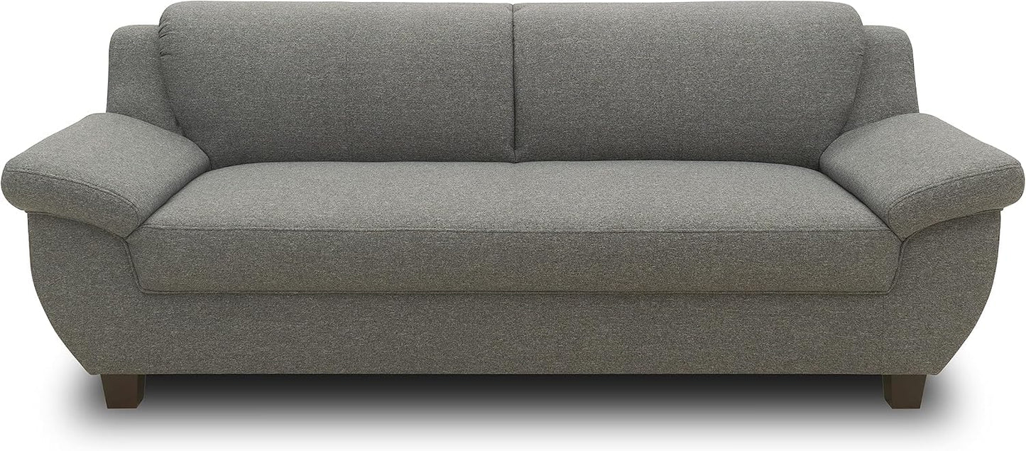 DOMO. collection Panama 3 Seater Sofa 3-Seater Couch Set 3-2-1 Taupe 207 cm