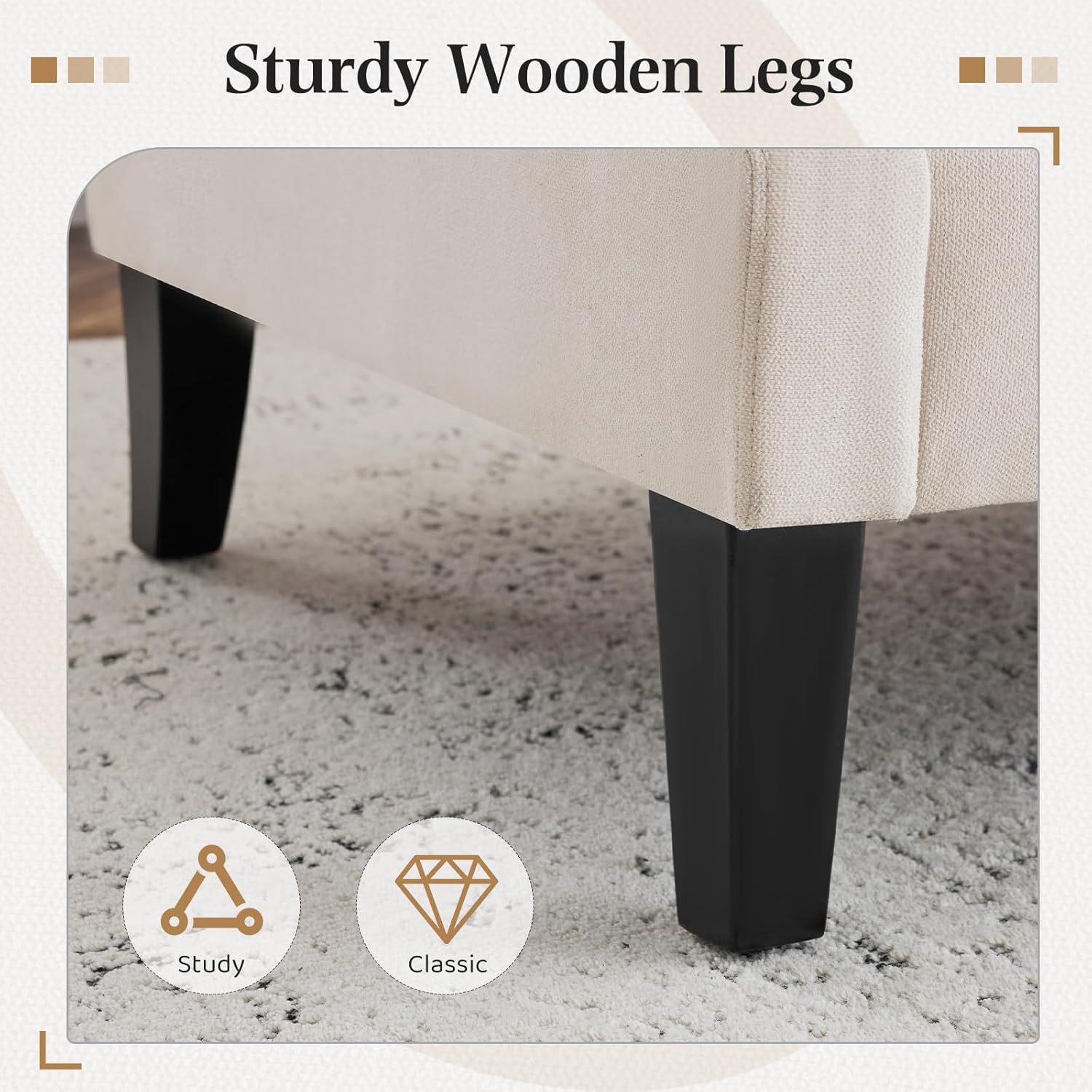 Bezseller Oversized Accent Chair, 33.5'' Wide Seat Comfy Armchair with 2 Pillows, Upholstered Big Reading Chair, Modern Single Sofa Chair for Living Room Bedroom Apartment Office, Beige