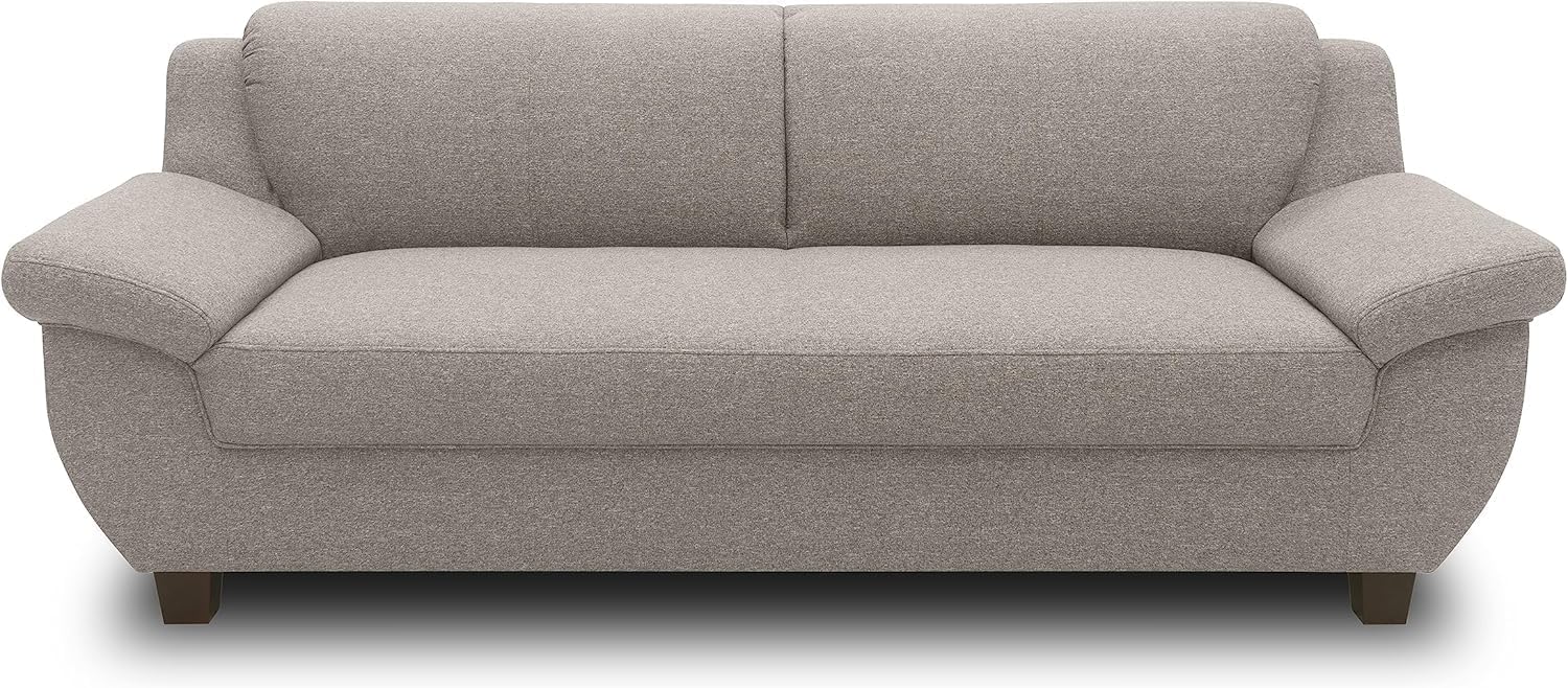 DOMO. collection Panama 3 Seater Sofa 3-Seater Couch Set 3-2-1 Taupe 207 cm