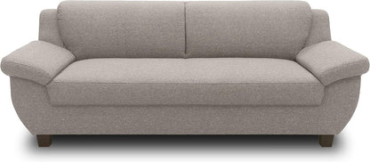 DOMO. collection Panama 3 Seater Sofa 3-Seater Couch Set 3-2-1 Taupe 207 cm
