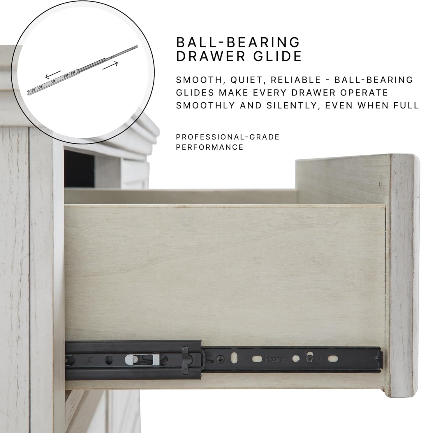 Signature Design by Ashley Wildenauer Farmhouse 2-Drawer Lift-Top Coffee Table with 2 Storage Bins Under Top and Casters, Light Brown & Black