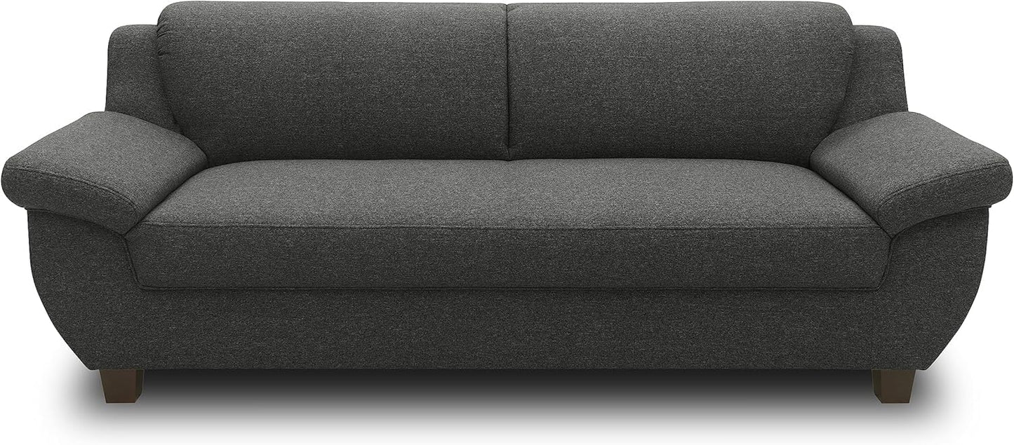 DOMO. collection Panama 3 Seater Sofa 3-Seater Couch Set 3-2-1 Taupe 207 cm