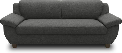 DOMO. collection Panama 3 Seater Sofa 3-Seater Couch Set 3-2-1 Taupe 207 cm