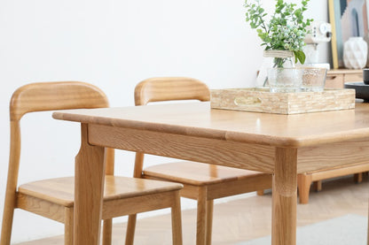 Minimalist Style OAK Wood Dining Room Furniture Set Solid Wood Dining Table
