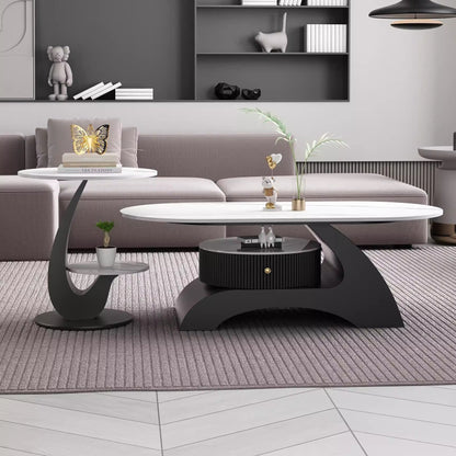 Lving Room Furniture Set Fashion Light Luxury Coffee Table and Sofa Side Table