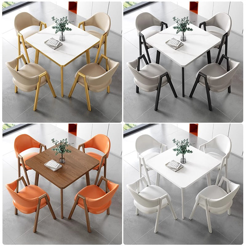 Tea Table Chair Set Small Square Home Dining Table and  Chair