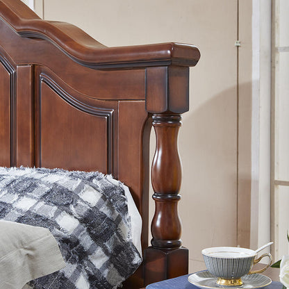 Bedroom Furniture Solid Mahogany Wood 1.8 Meter & 1.5 Meter Beds for King & Queen Size