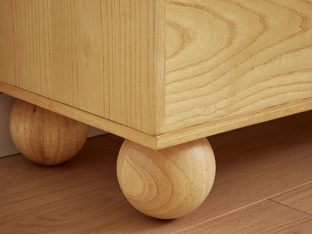 Furniture Storage Drawer Cabinet Console Table Wooden Chest of Drawers with Ball-Shaped Legs