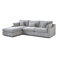 Chenille Linen Mix Fabric Living Room Modular Sectional Couch Sofa Set