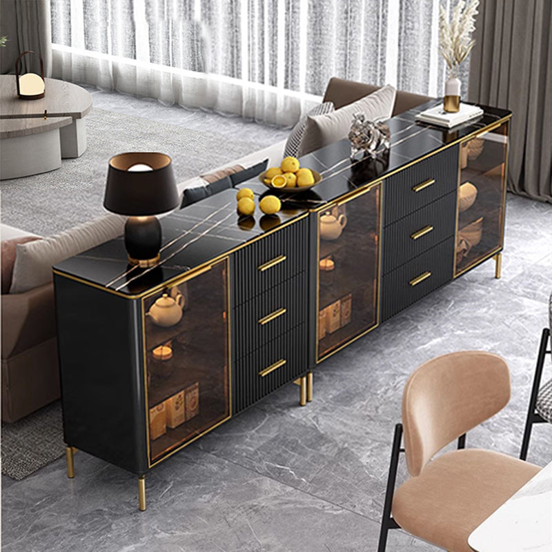 Sideboard Storage Wine Cabinet Kitchen Solid Wood Storage Cabinet