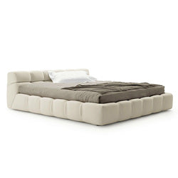 Cloud Bed European Full Queen King Size White Tufted Upholstered Wooden Bed Soft Style Bedroom