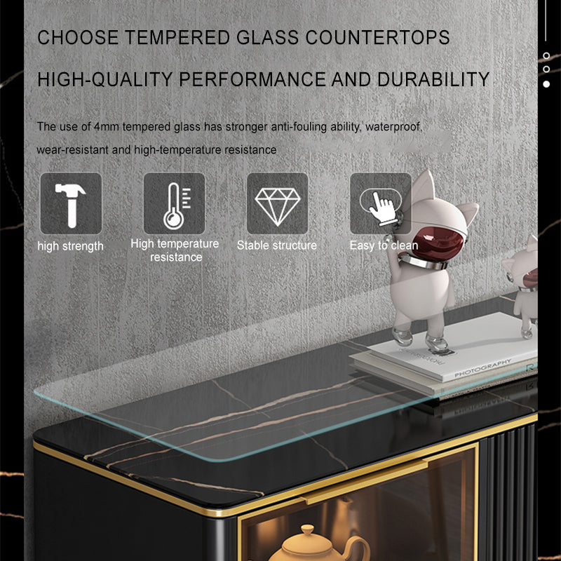 Sideboard Storage Wine Cabinet Kitchen Solid Wood Storage Cabinet