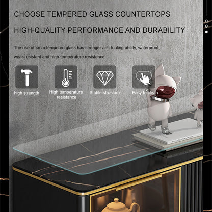 Sideboard Storage Wine Cabinet Kitchen Solid Wood Storage Cabinet