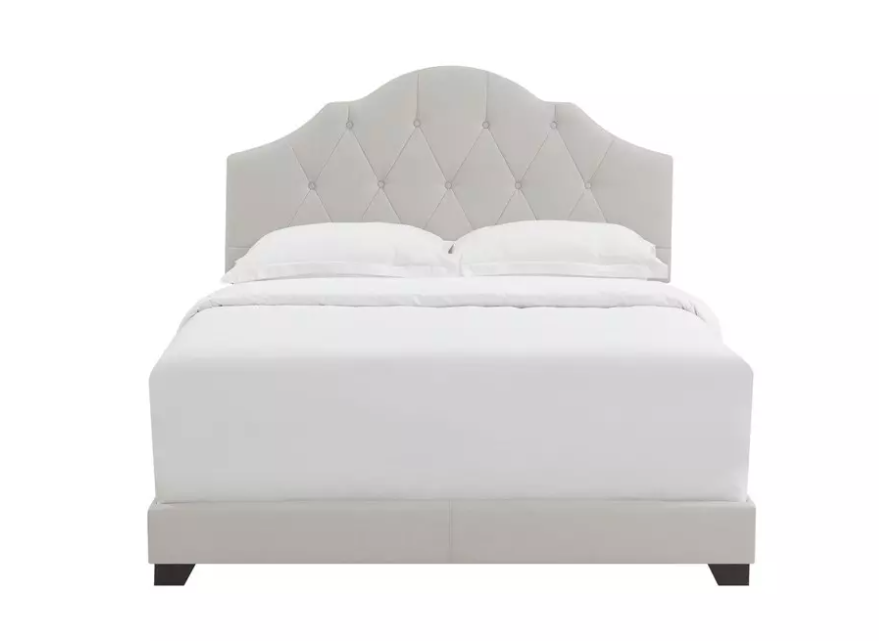 Upholstered Platform Ottoman Fabric Storage Wooden Double Full Twin king Queen Size Bed Frame