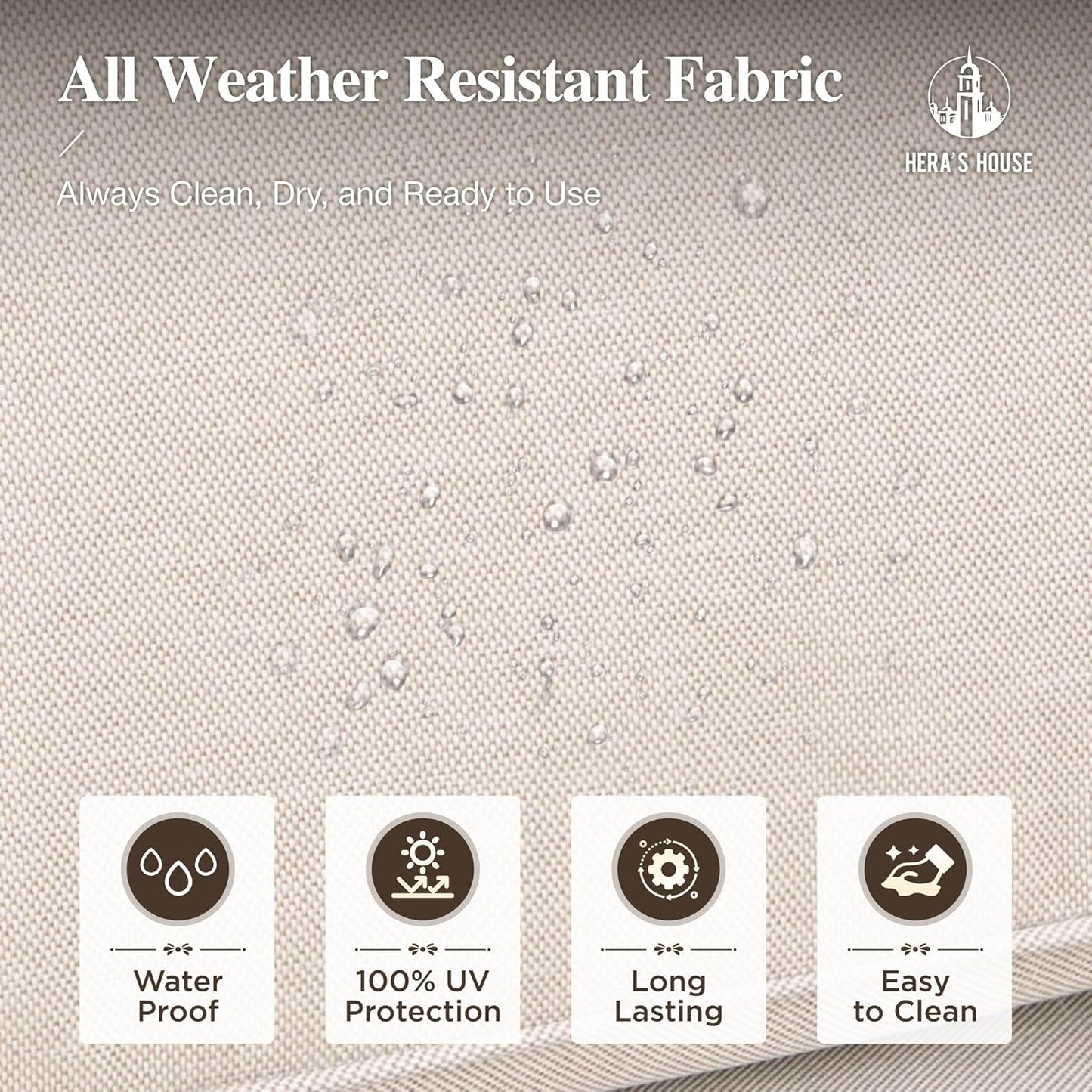 HERA'S HOUSE Patio Furniture Set, All Weather 7 Seats Outdoor Sectional Wicker Sofa with 44" Coffee Table, 5.5" Thick Waterproof Cushion 8 Piece Modular Conversation Set for Garden Deck Backyard