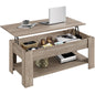 Yaheetech Lift Top Coffee Table with Hidden Compartment and Storage Shelf, Rising Tabletop Dining Table for Living Room Reception Room, 38.6in L, Espresso