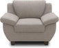 DOMO. collection Panama 3 Seater Sofa 3-Seater Couch Set 3-2-1 Taupe 207 cm