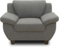 DOMO. collection Panama 3 Seater Sofa 3-Seater Couch Set 3-2-1 Taupe 207 cm