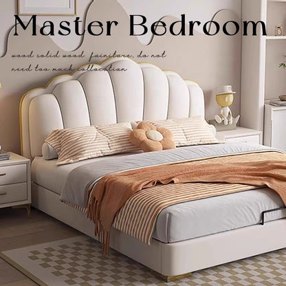 Modern Luxury French Style King Size  and Queen Size Girl Style Leather Bed