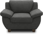 DOMO. collection Panama 3 Seater Sofa 3-Seater Couch Set 3-2-1 Taupe 207 cm
