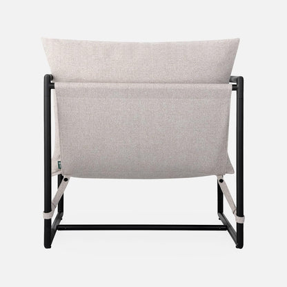 ZINUS Aidan Sling Accent Chair, Metal Framed Armchair with Shredded Foam Cushioning, Oatmeal