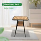 Small Apartment Household Simple Square Outdoor Solid Wood Dining Table Chairs