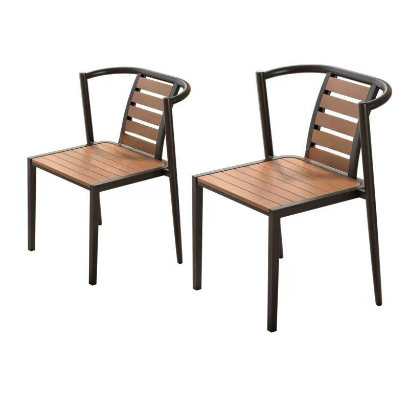Small Apartment Household Simple Square Outdoor Solid Wood Dining Table Chairs