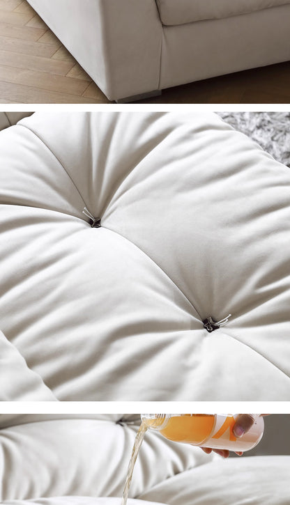 Cloud Down Fabric Sectional Sofa Set for Small Living Room Flats-Rectangle Shape