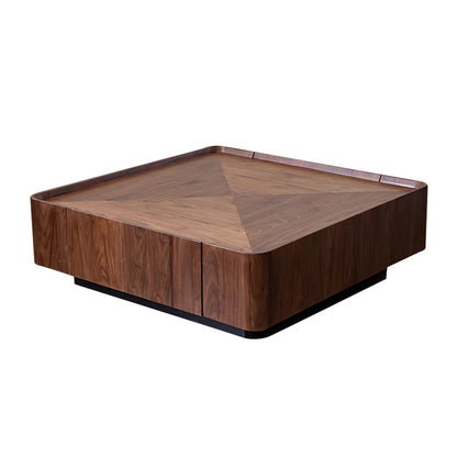 Modern Walnut Dark Wood Frame Metal Living Room Tea Table Coffee Table