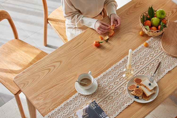 Minimalist Style OAK Wood Dining Room Furniture Set Solid Wood Dining Table