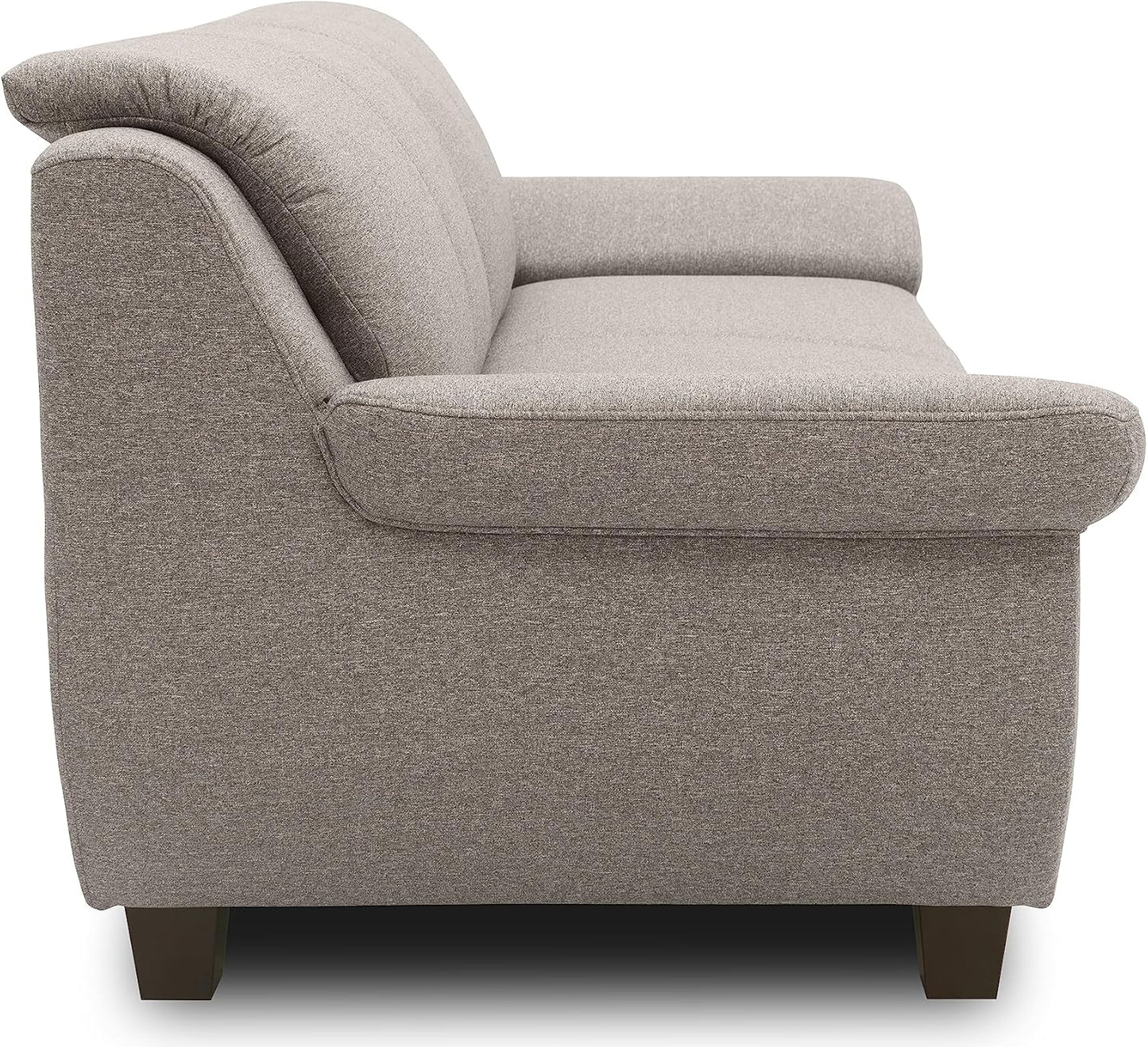 DOMO. collection Panama 3 Seater Sofa 3-Seater Couch Set 3-2-1 Taupe 207 cm