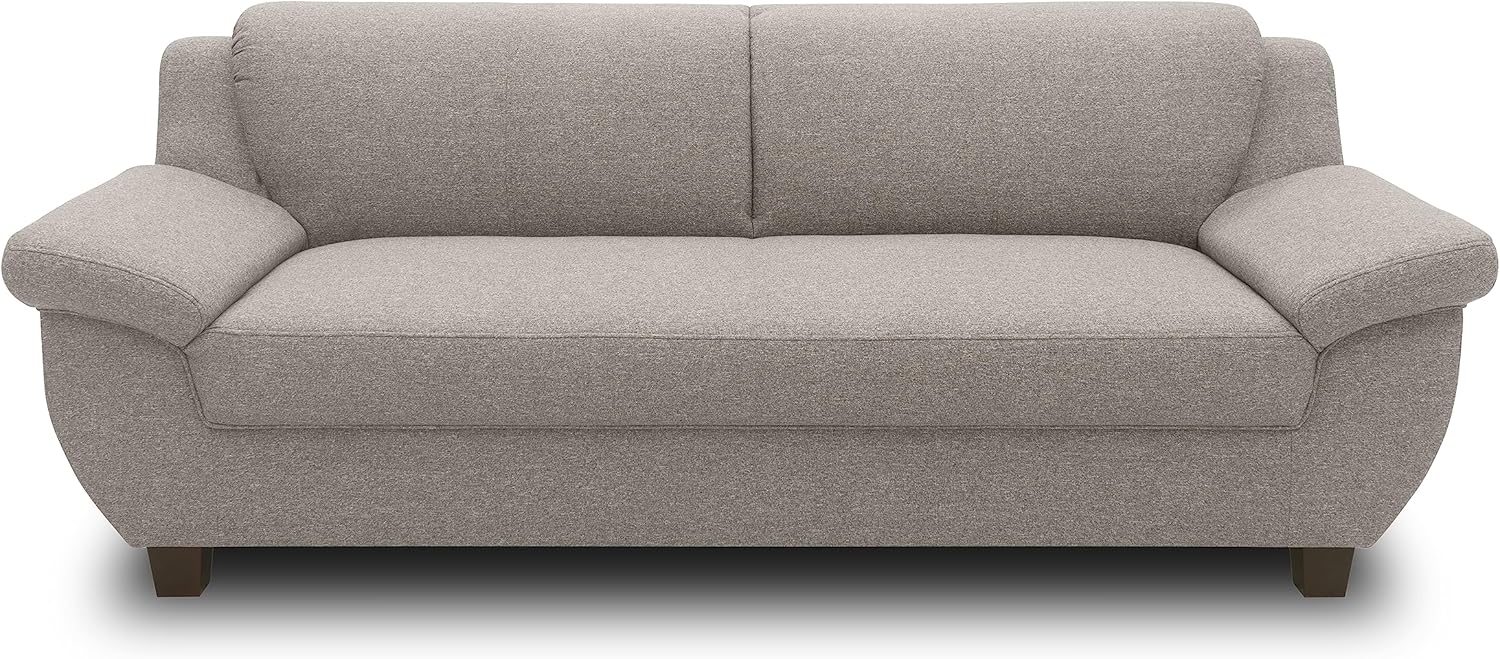 DOMO. collection Panama 3 Seater Sofa 3-Seater Couch Set 3-2-1 Taupe 207 cm