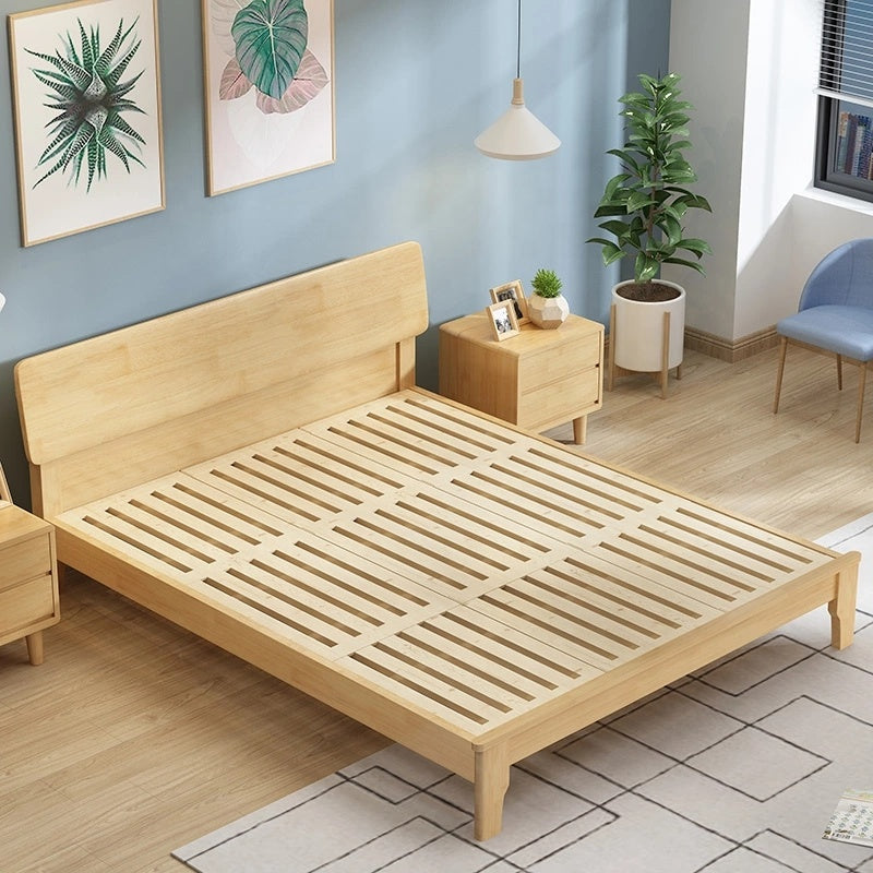 Solid Wood Designs king Queen Size Bed Room Set Modern Bedroom Furniture Wood Bed with Storage